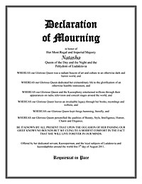 Declaration of Mourning
